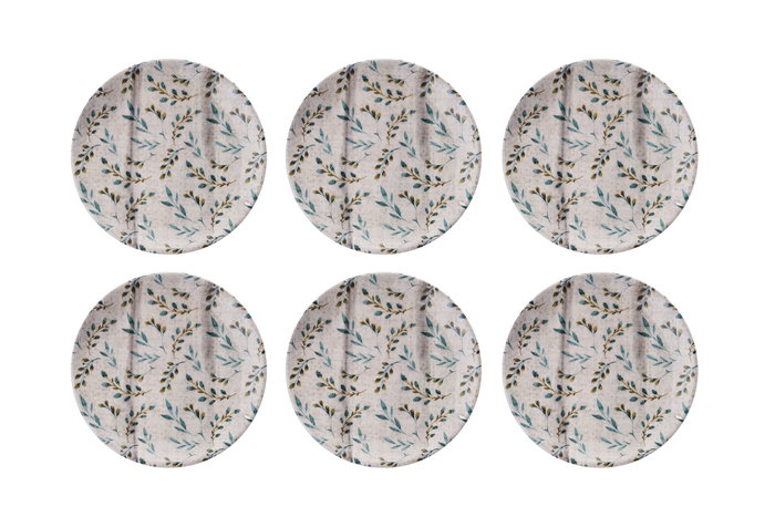 Hermia Turquoise Serv Leaf Juego de Platos de Servicio de 6 Piezas Multicolor Hermia Turquoise Serv Leaf Juego de Platos de Servicio de 6 Piezas Multicolor